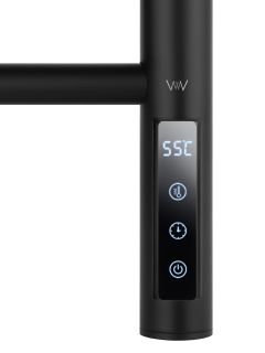 Полотенцесушитель электрический Wonzon & Woghand Bonn WW-AL4092-MB 25x80 см чёрный матовый